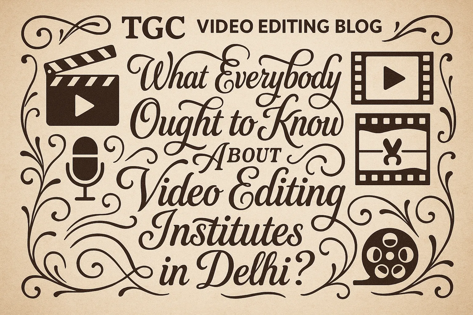 What everybody ought to know about video editing institutes in Delhi?